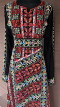 Gorgeous Black and Red Full Embroidered Palestinian Akka Thobe