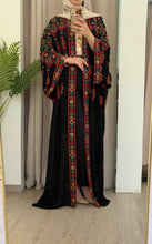 Yasmin Black Embroidered Open Abaya/Bisht