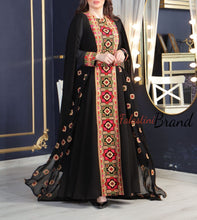 Royal Black Embroidered Dress
