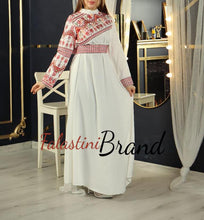 Stylish White Shoulder Details Embroidered Dress