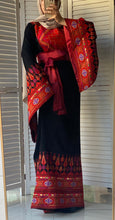 Very Unique Radan Sleeves Black and Red Thobe with Dense Embroidery and Satin Details