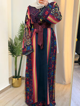 Trendy Majdalawi Navy Thobe with Unique Embroidery