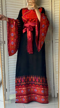 Very Unique Radan Sleeves Black and Red Thobe with Dense Embroidery and Satin Details