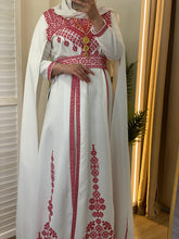 White and Red Royal Design Dress with Unique Embroidery