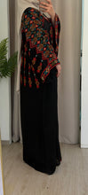 Yasmin Black Embroidered Open Abaya/Bisht