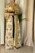 NAQSH Qasab Luxurious Beige Diamond Embroidered Abaya with Golden Thread Details
