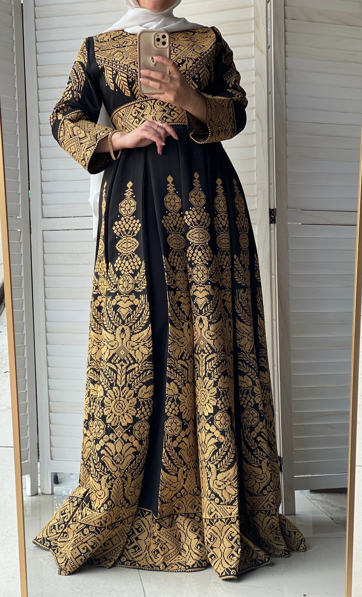 black dress with gold embroidery price Black Velvet Gold Designer Embroidered Henna Party Wear Bridal Dress 44