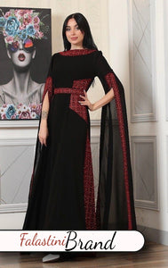 Elegant Royal Black Embroidered Dress