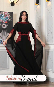Elegant Royal Black Embroidered Dress