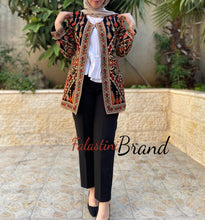 Elegant Palestinian Colorful Embroidered Jacket