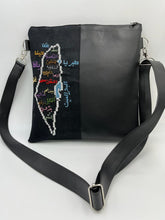 Palestine Map Black Shoulder Bag