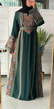 Dark Green Star Thob with Unique Colors Embroidery and Manajil