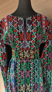 Stylish Colorful Embroidered Open Abaya/Bisht
