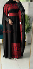 Elegant Royal Black and Red Embroidered Dress