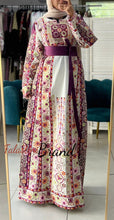 Very Luxurious White and Purple Malak Like Thob with Qasab Thread and Satin Details