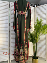 Green and Burgundy Royal Design Malak Thob