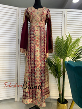 Luxurious Golden and Burgundy Thob