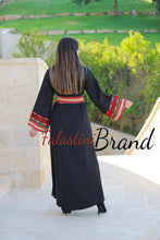 Majdalawi Like Black Dress with Cross Stitch Embroidery