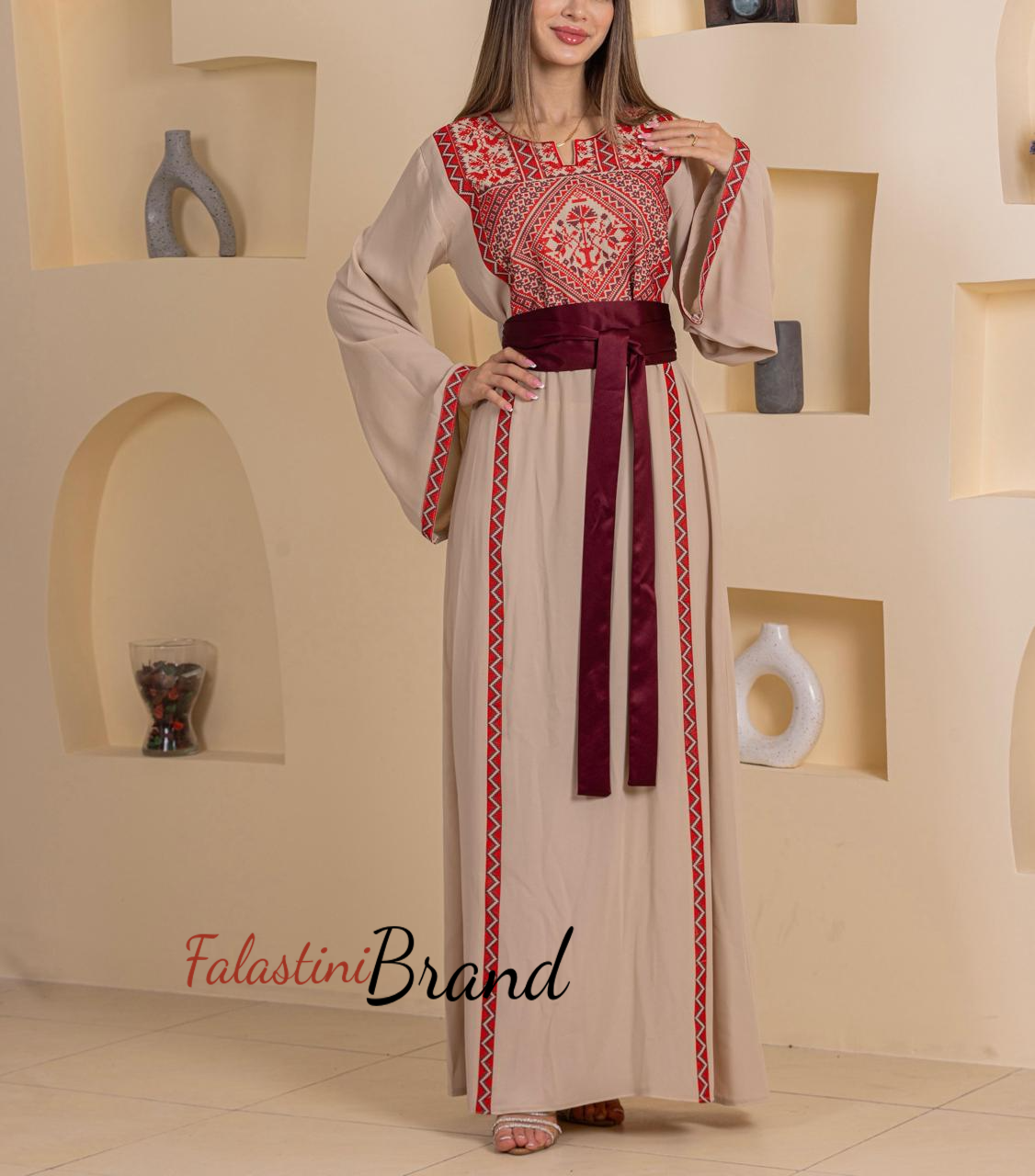 belt for beige dress Lizzie Fortunato