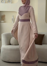 Elegant Cream Color Dress with Pinkish Embroidery and Detachable Back Skirt