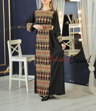 Stylish Black & Golden Front Embroidered Dress
