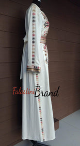 Amazing 2-Pieces Ivory Nol Embroidered Kaftan