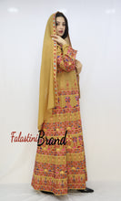 Mustard Queen Thobe Embroidered Palestinian Dress