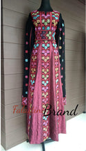 Royal Floral Embroidered Thob Dress with Satin Details
